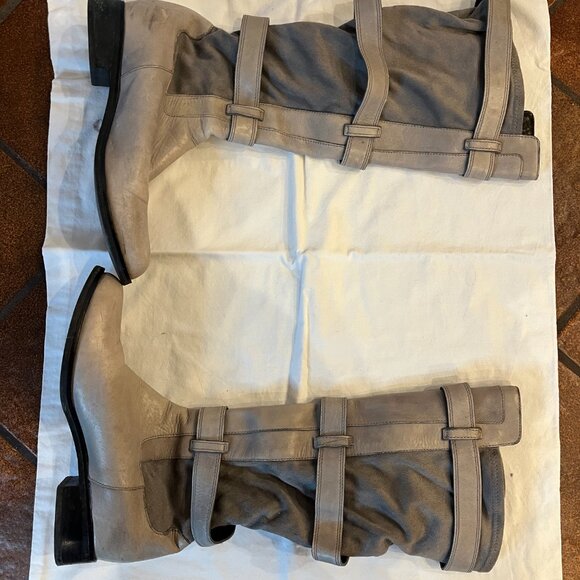 Cole Haan gray knee-high leather boots - Picture 2 of 5